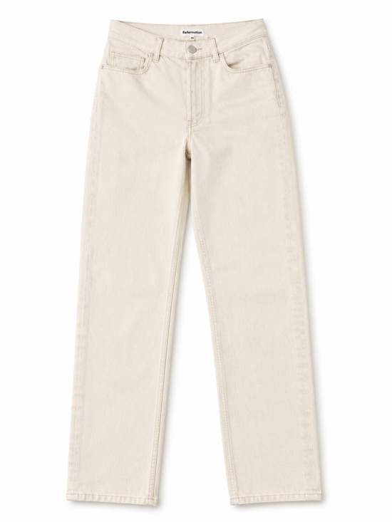 Reformation Denim - Reformation Women’s Straight Jeans in Natural Cream